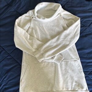 Latched Mama Light Gray Cowl Neck Sweatshirt